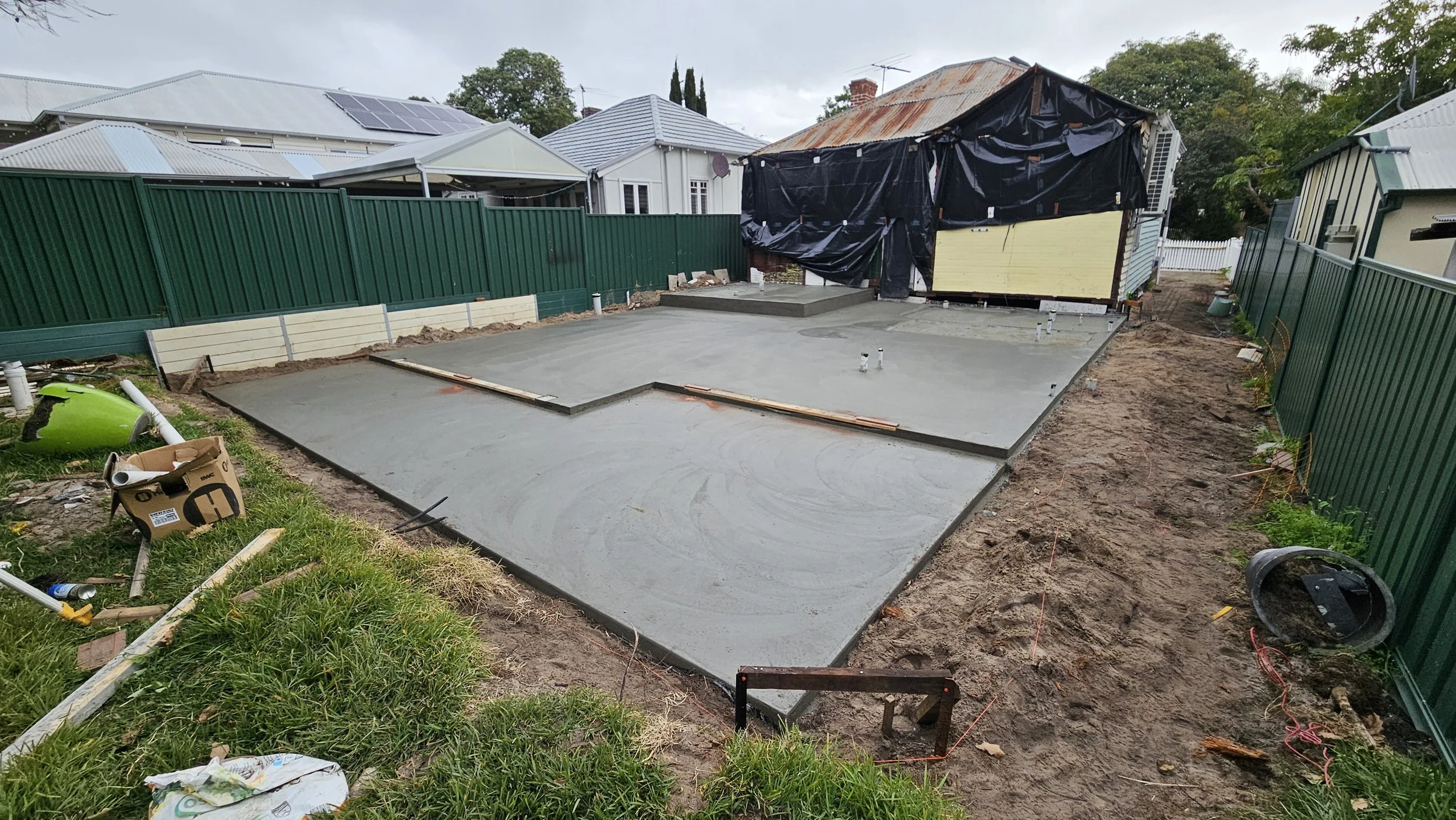 House slab extension in Victoria Park
