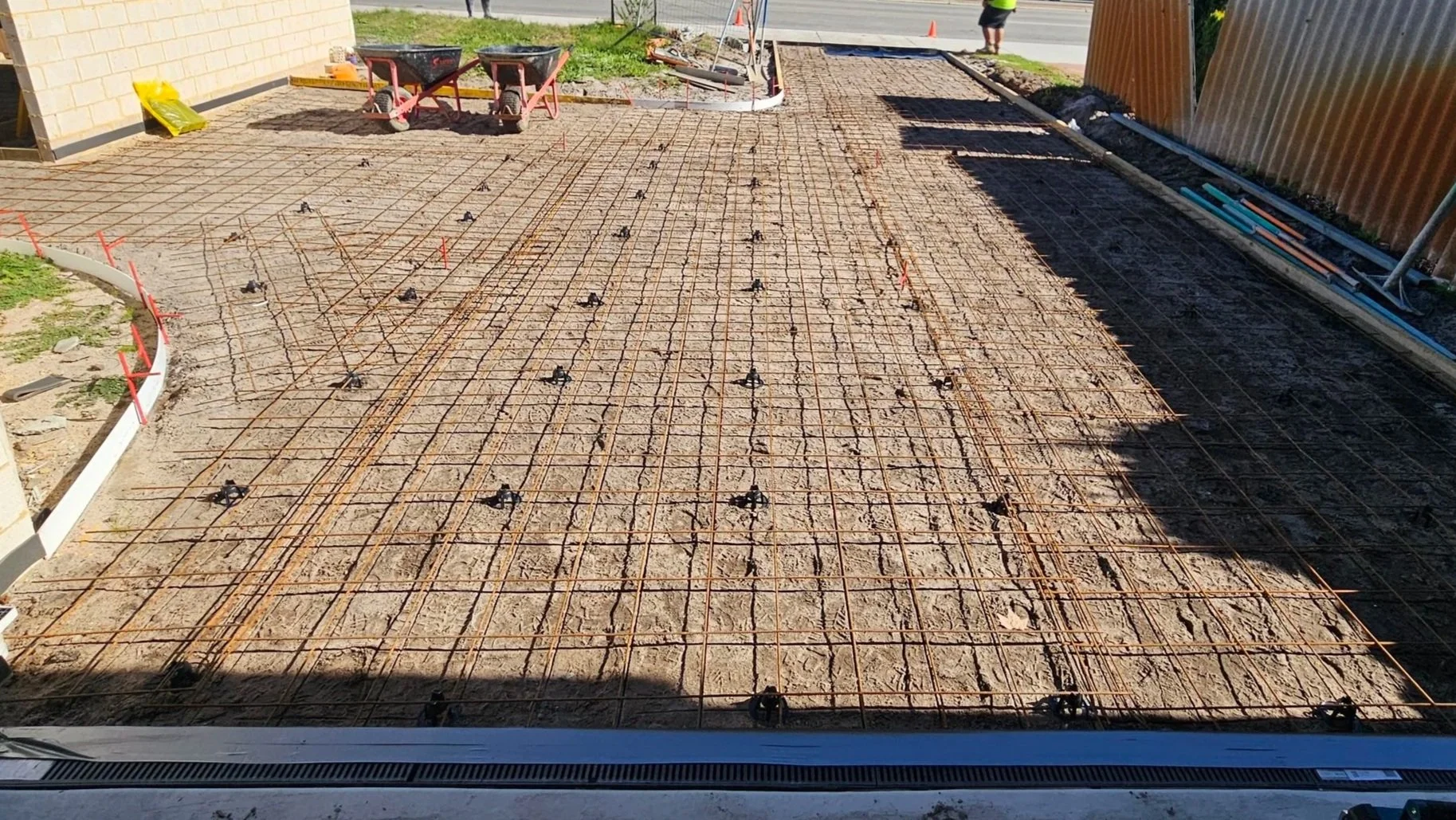 Reinforcement and set up for driveway concrete in Morley