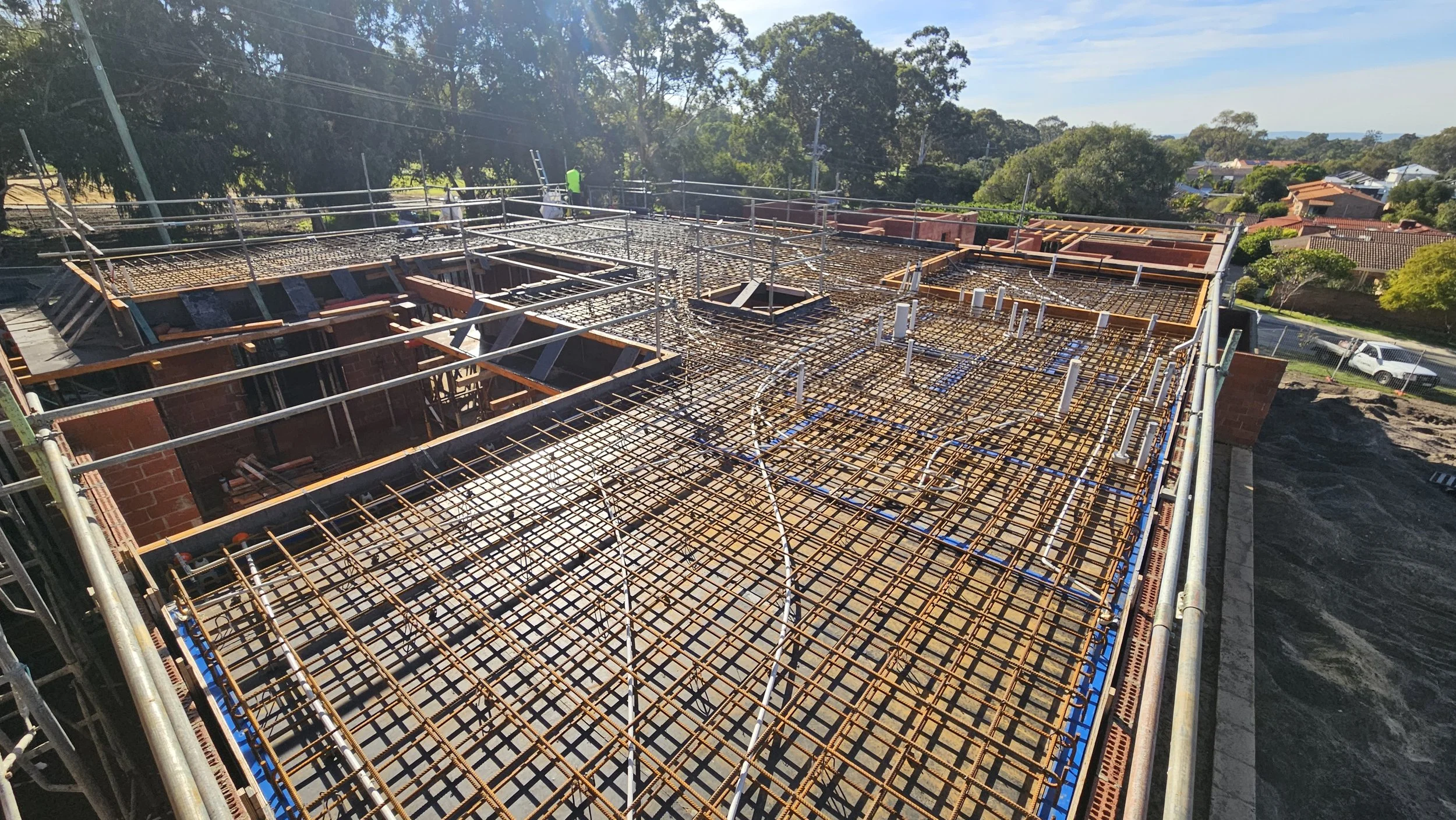 Site preparation pre concrete pour to suspended slab in Yokine