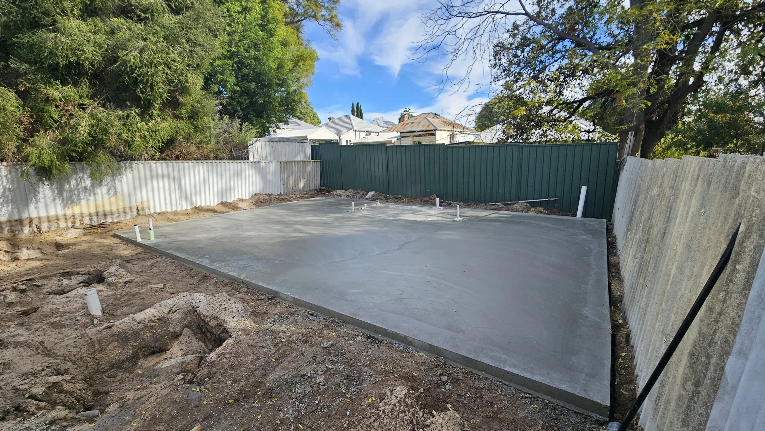 Granny flat structural concrete slab in East Victoria Park