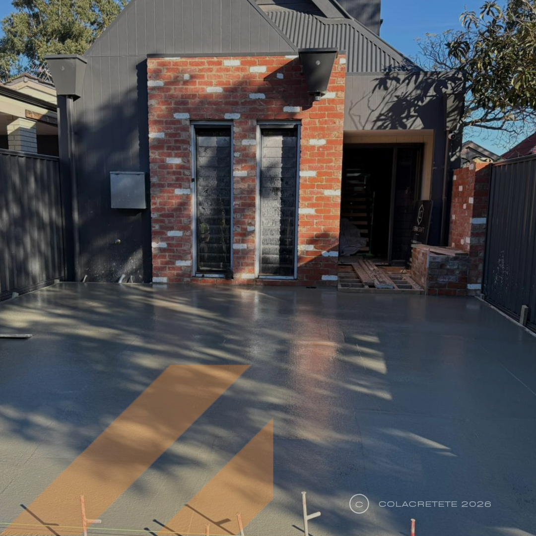 perth residential concreters renovation applecross driveway exposed honed
