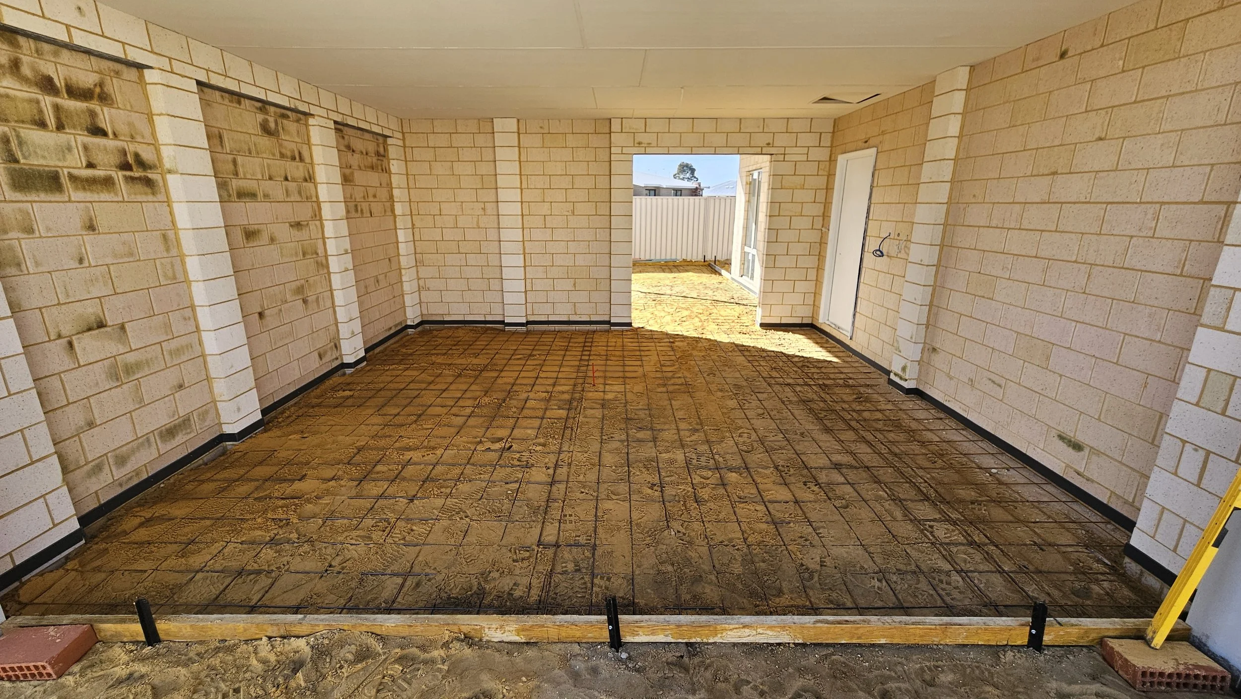 Grey concrete garage reinforcement and formwork in Harrisdale