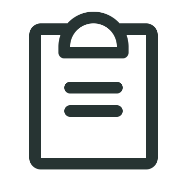 Clipboard icon with lines of text