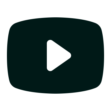 A black play button icon on a black background, resembling the YouTube logo.