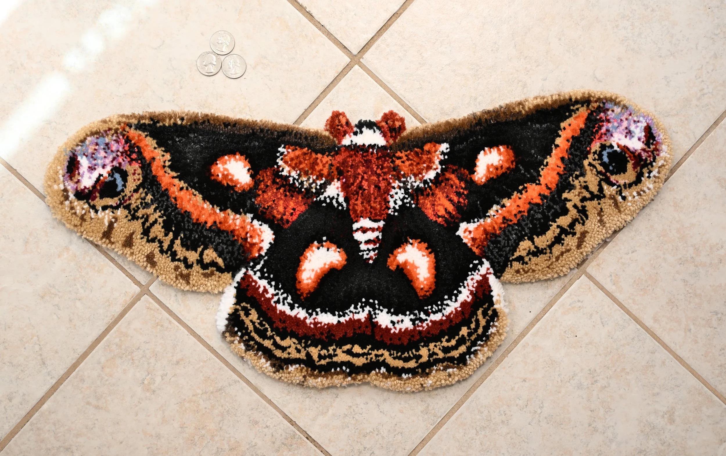 Cecropia Moth - Mini Rug