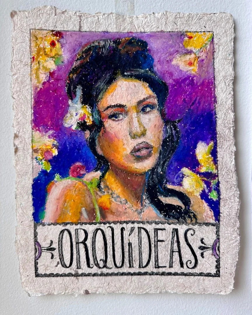 I&rsquo;ve been in an interesting spot with art/life/career and @kaliuchis is currently on repeat. I love the lushness of her album.  Also fun fact this is on paper I made a while back! Finally digging it out of storage~

#kaliuchis #orquideas #oilpa