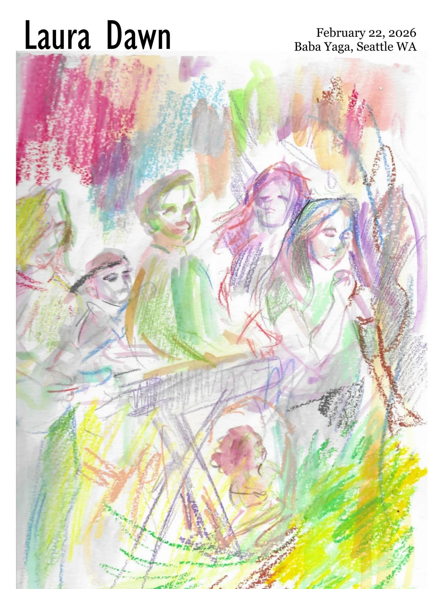 Laura Dawn prints (and all of the Baba Yaga 2.22.26 setlist!) have been updated on my website for purchase! Live paintings all done at the concert 💕 ➡️souptobrain.com

Print sales close FRIDAY FEB 27th (extending~). Selling postcard sizes and bigger
