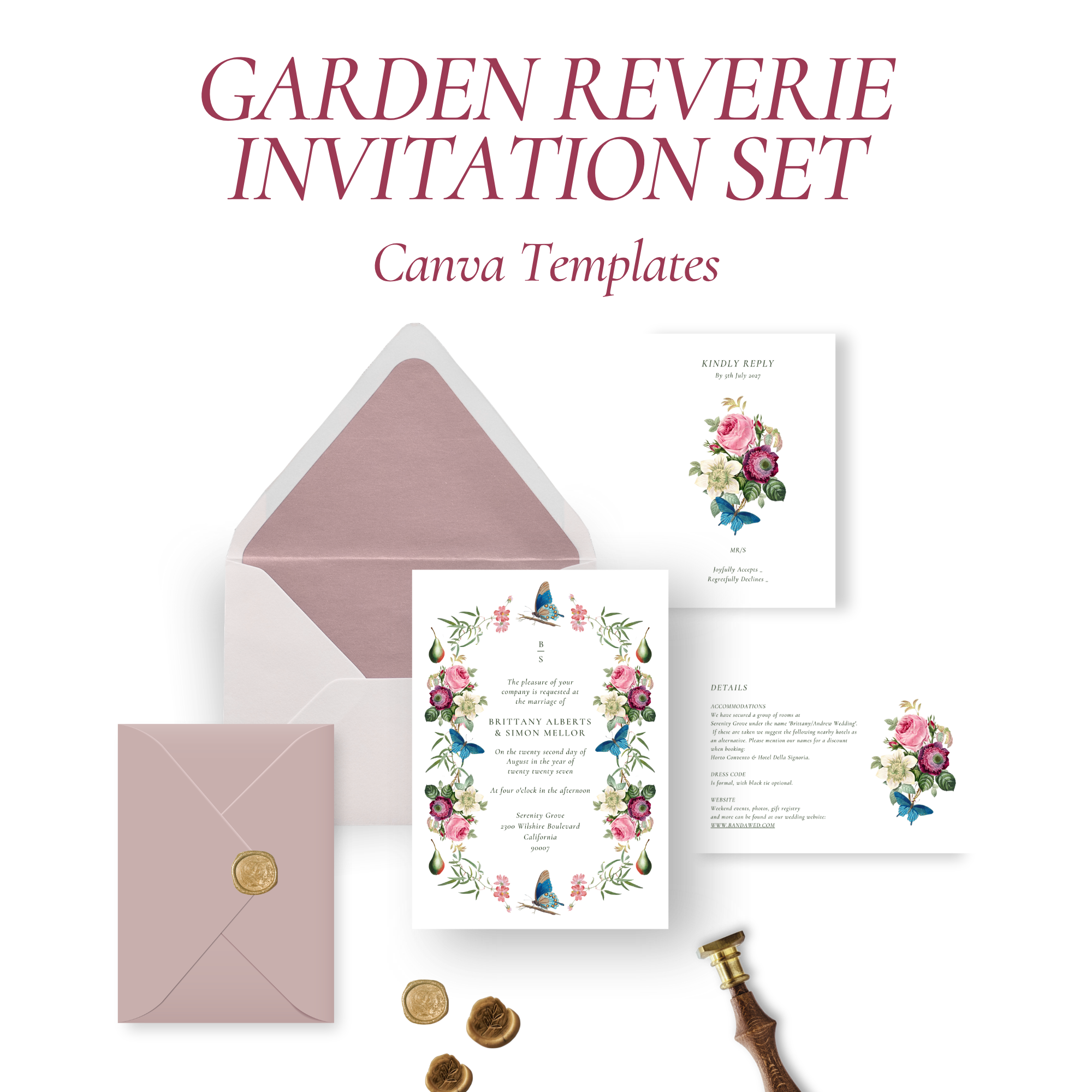 Garden Reverie Wedding Invitation Set
