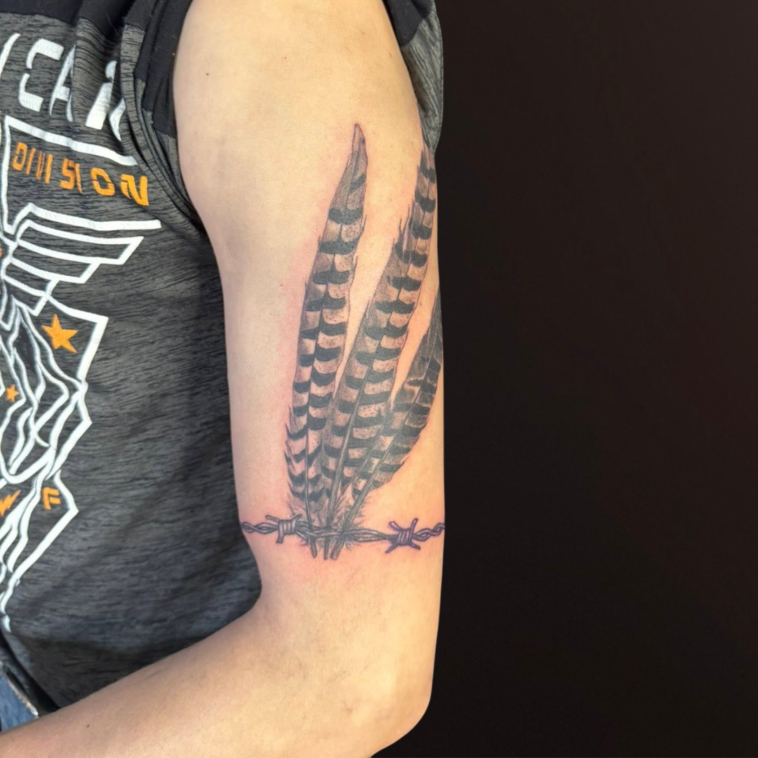Barbed Wire Feather Tattoo.png