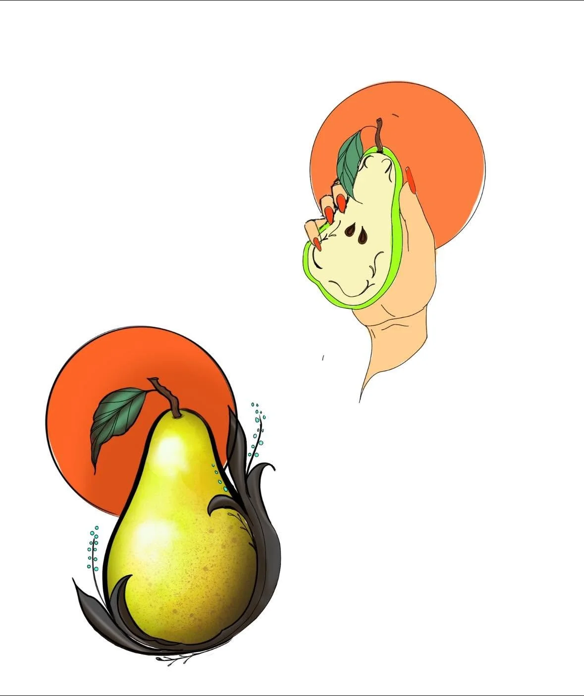 Predrawn: Your Choice of Pear