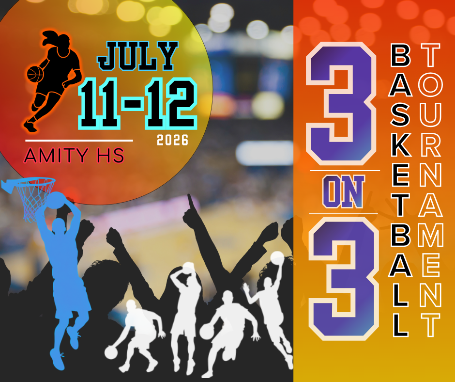 Amity Sports 3x3 Basketball Tournament in Amity, Oregon—a high-energy, half-court competition for all ages, from 9U youth divisions to 40+ adult brackets.