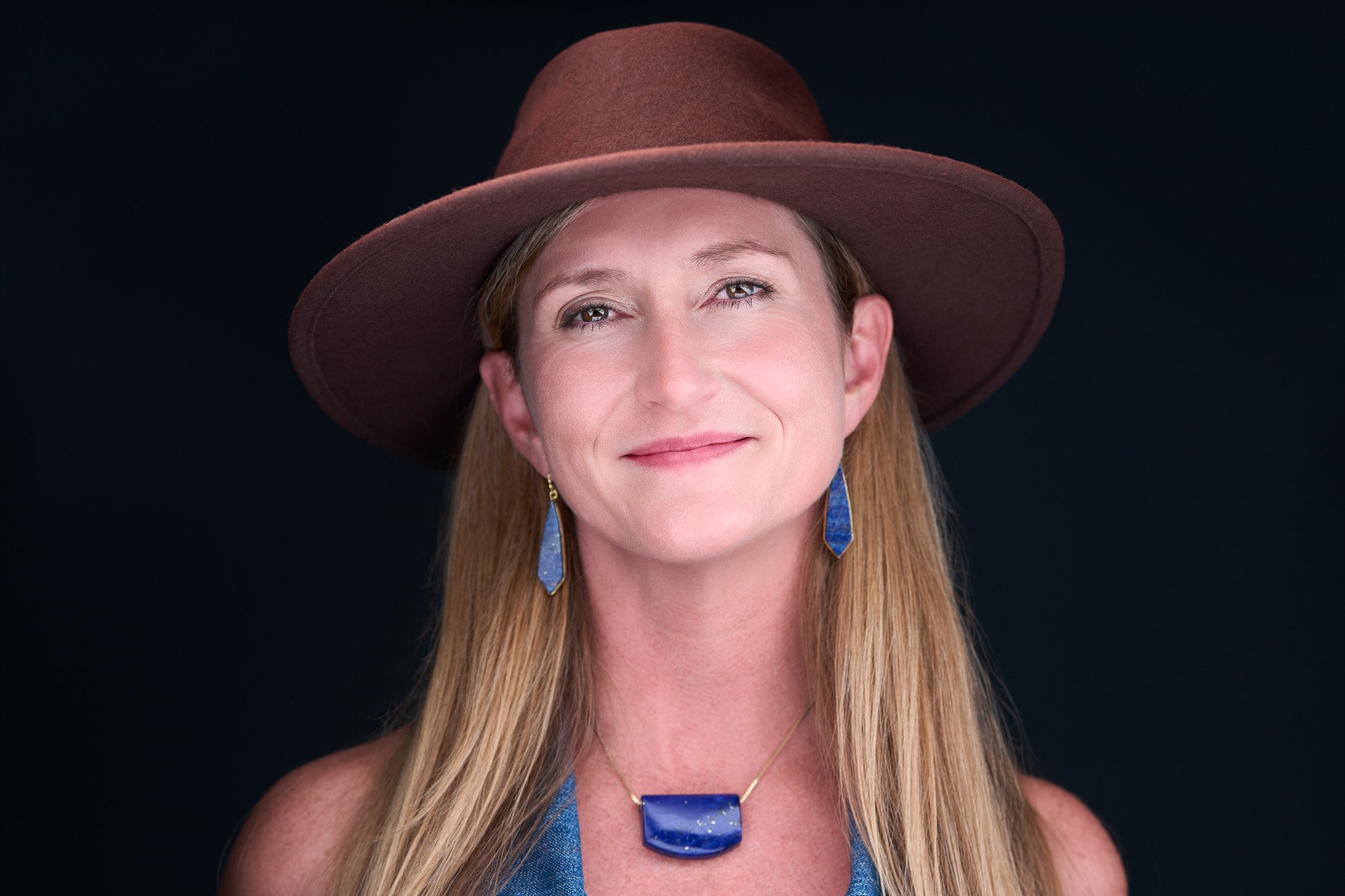 Smiling woman's portrait.