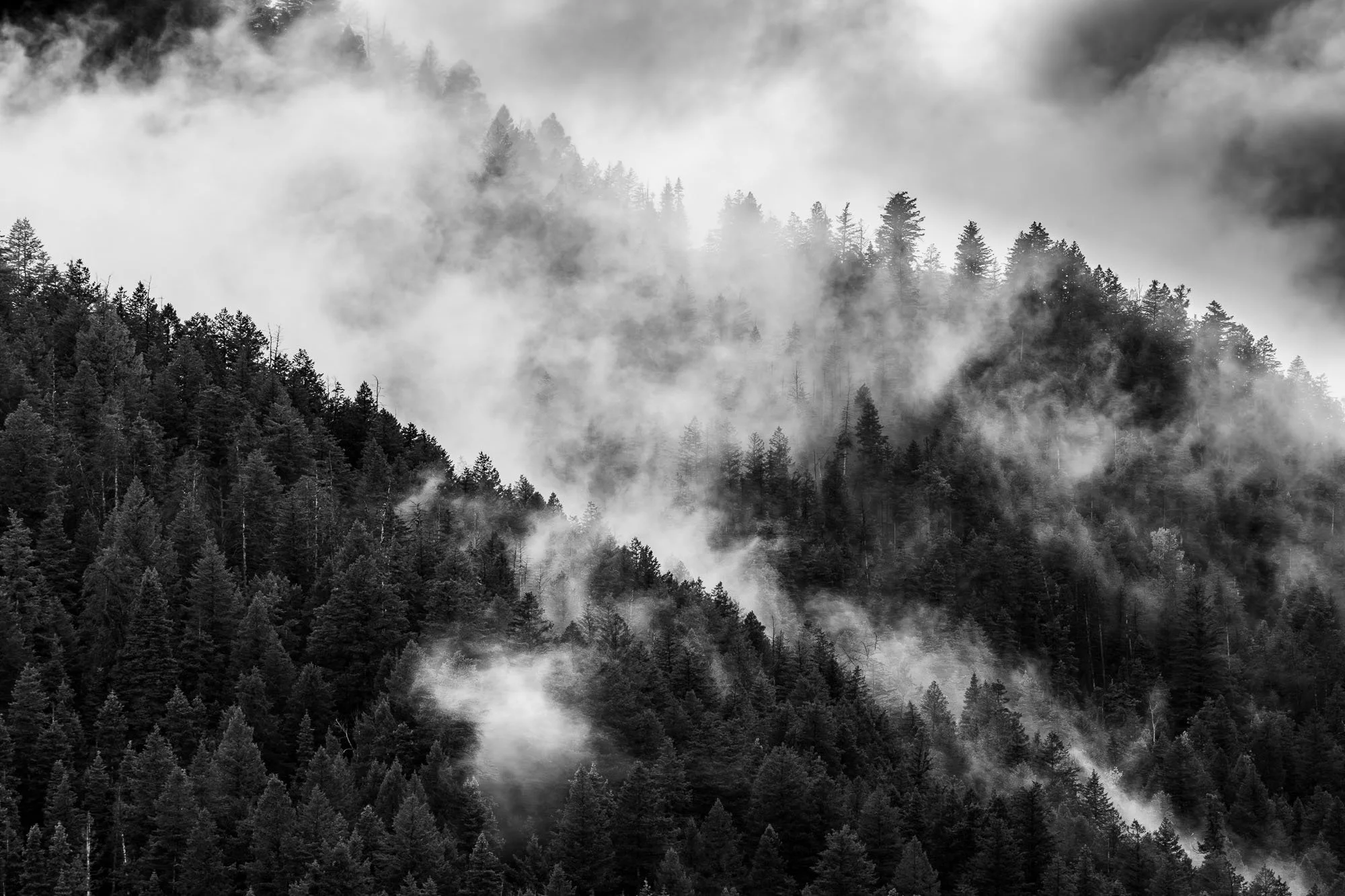 Rain clouds on mountain in Heber Valley, Utah