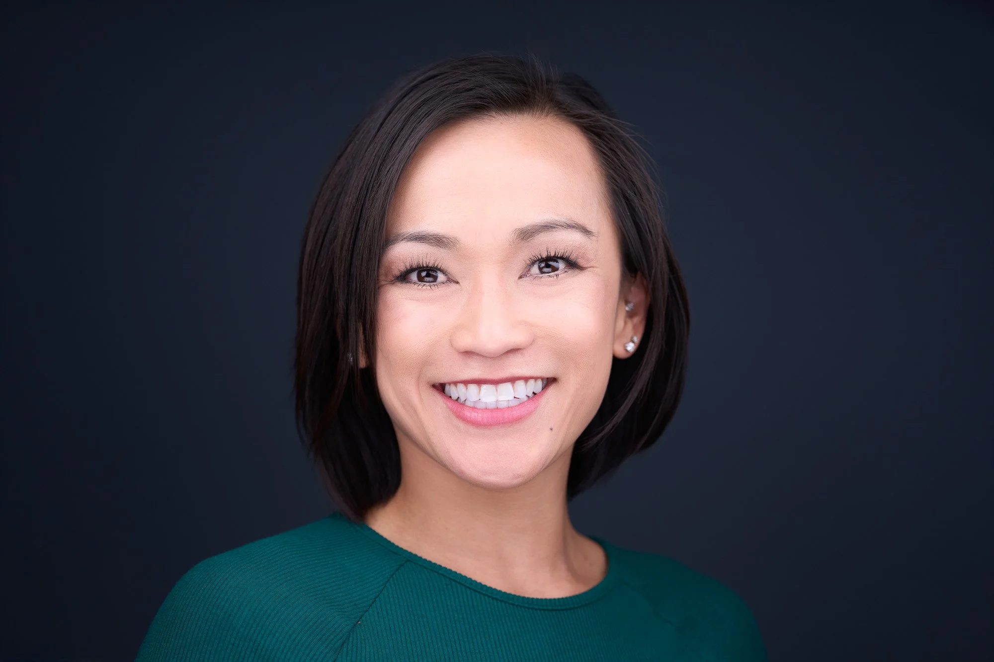 Smiling woman's portrait.