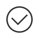 Symbole de vérification en cercle