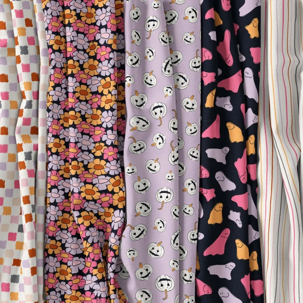 Spooky Cute Halloween Fabrics with a Retro Twist