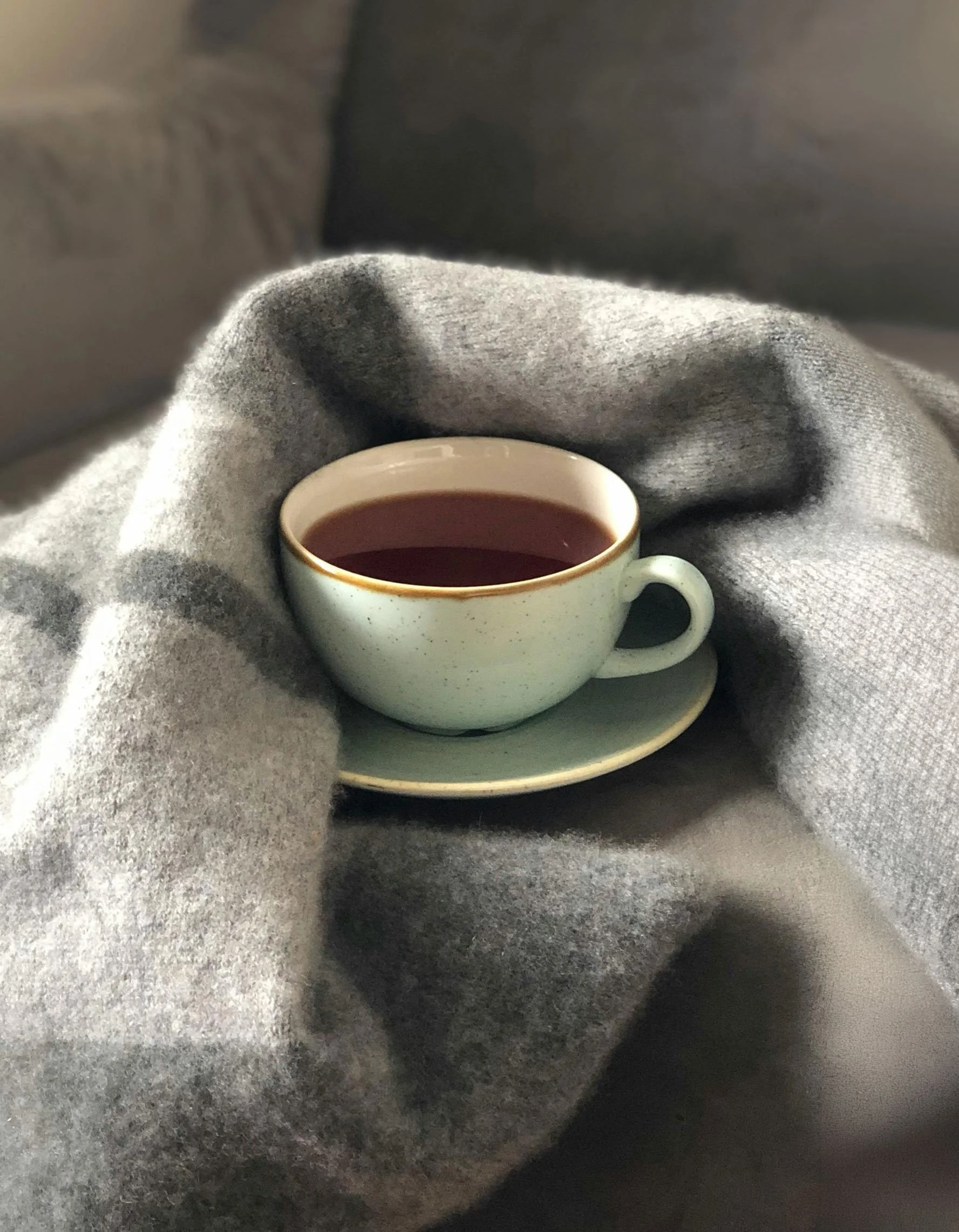 Sibylle Mitterer, Teetasse und kuschelige Decke