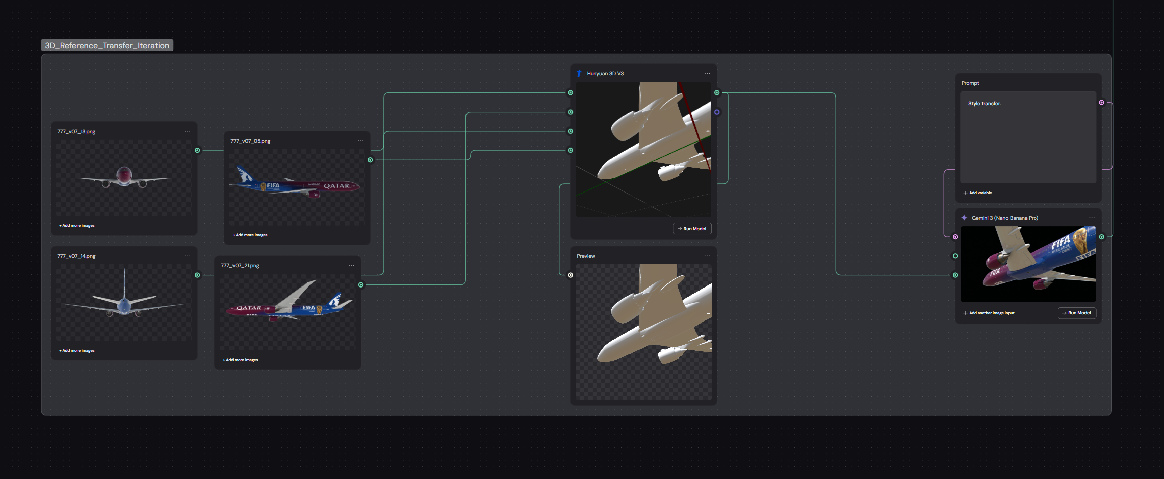 3D Object to Reference Transfer