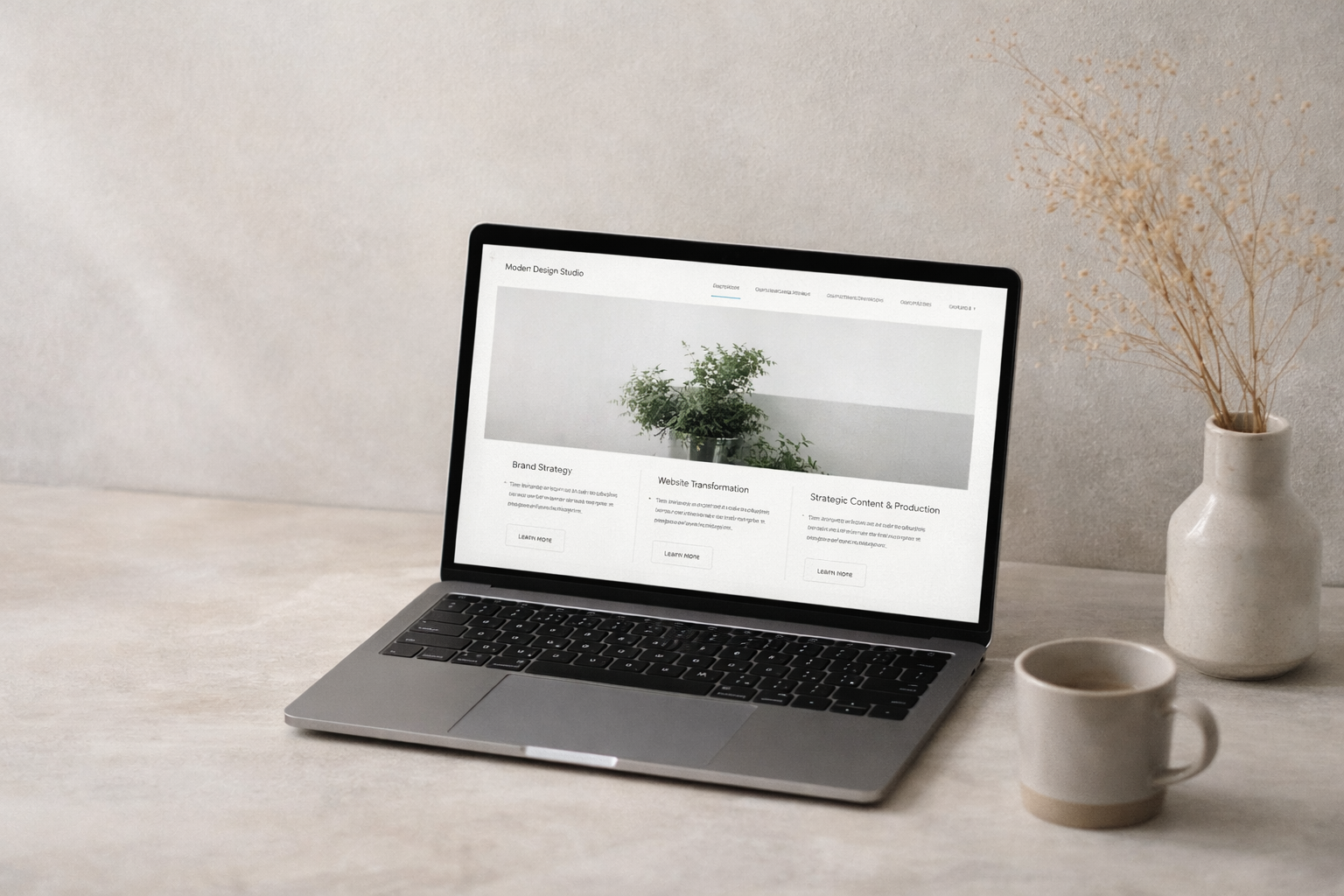 A laptop open to a website page