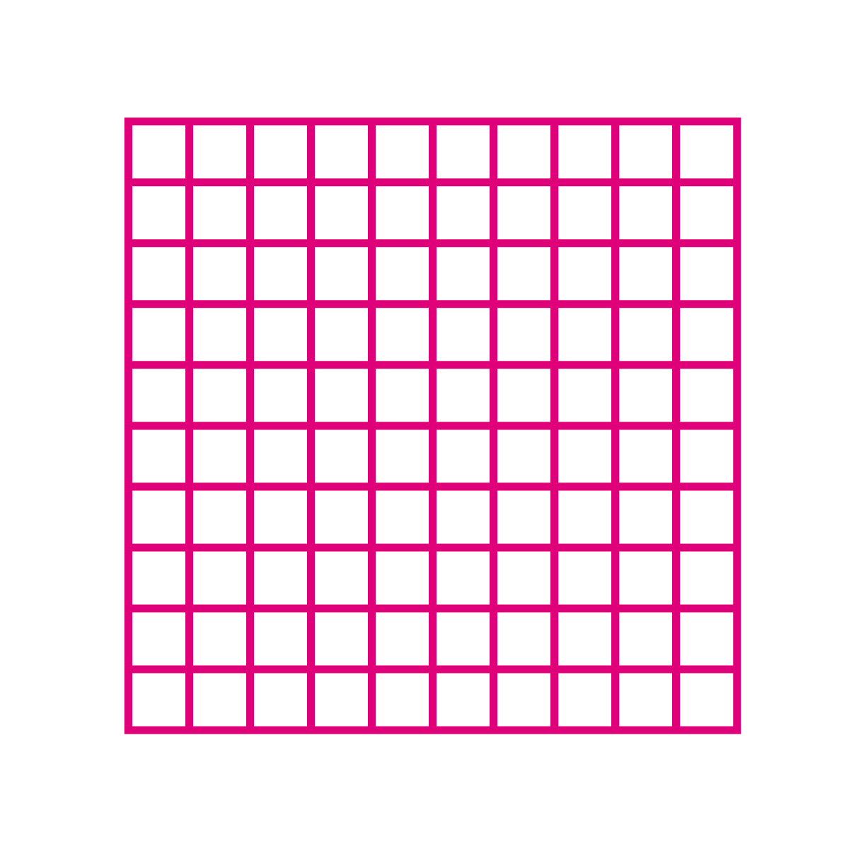 Multiplication Grid 1-10 Outline