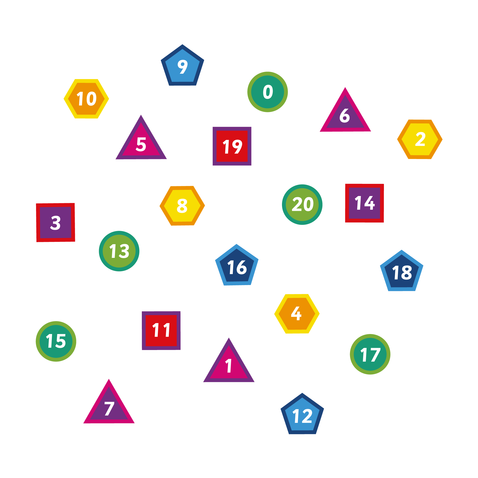 Number Shapes 0-20