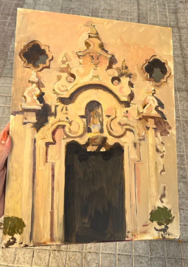 “Church of Nuestra Senora del Reposo”, 40x30cm, oil on panel, 2025