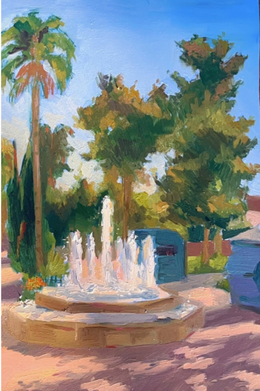“Fountain Montoro”, 20x30cm, oil on panel, 2025