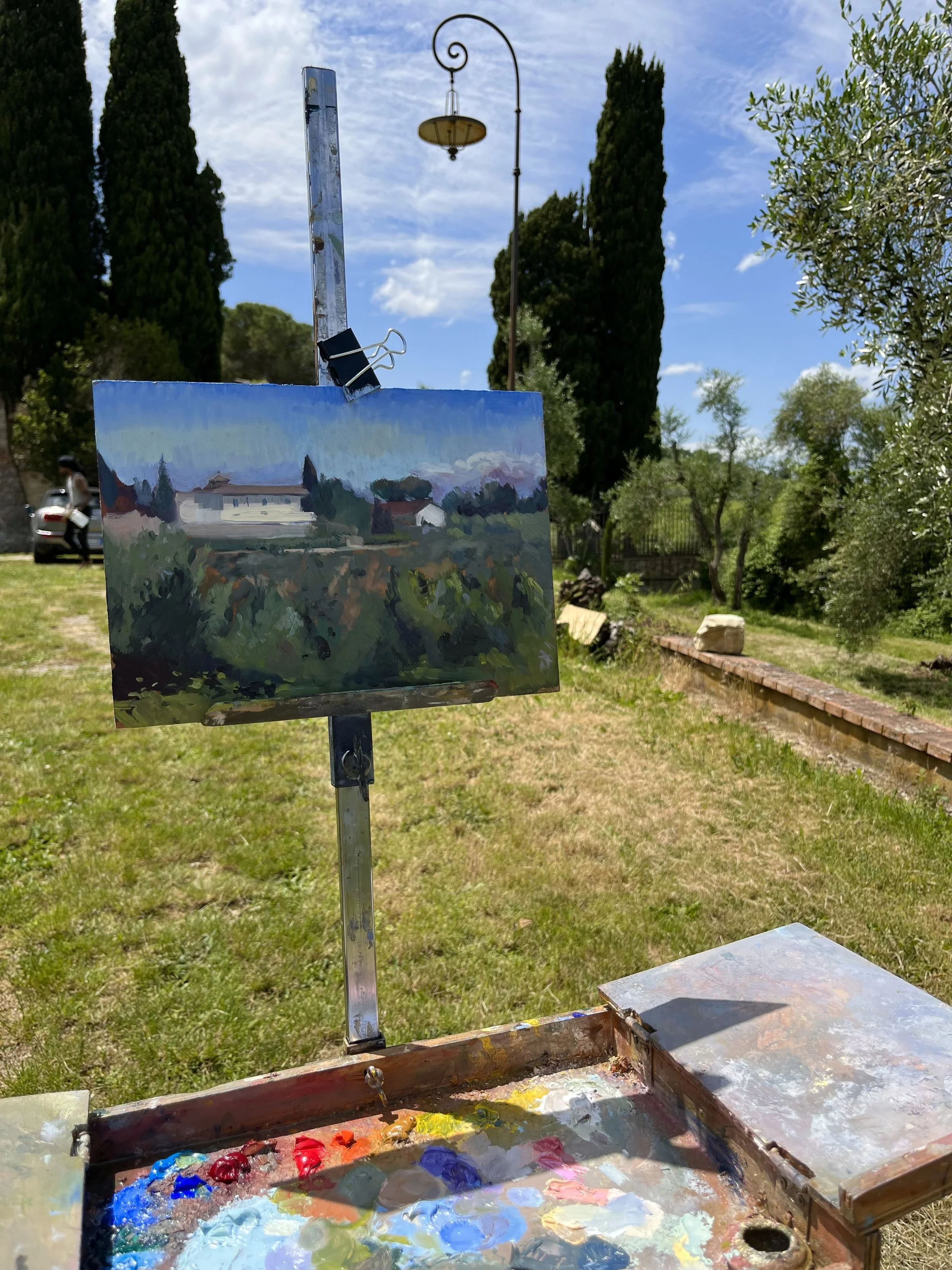 “Italian Landscape”, oil on panel, 2025