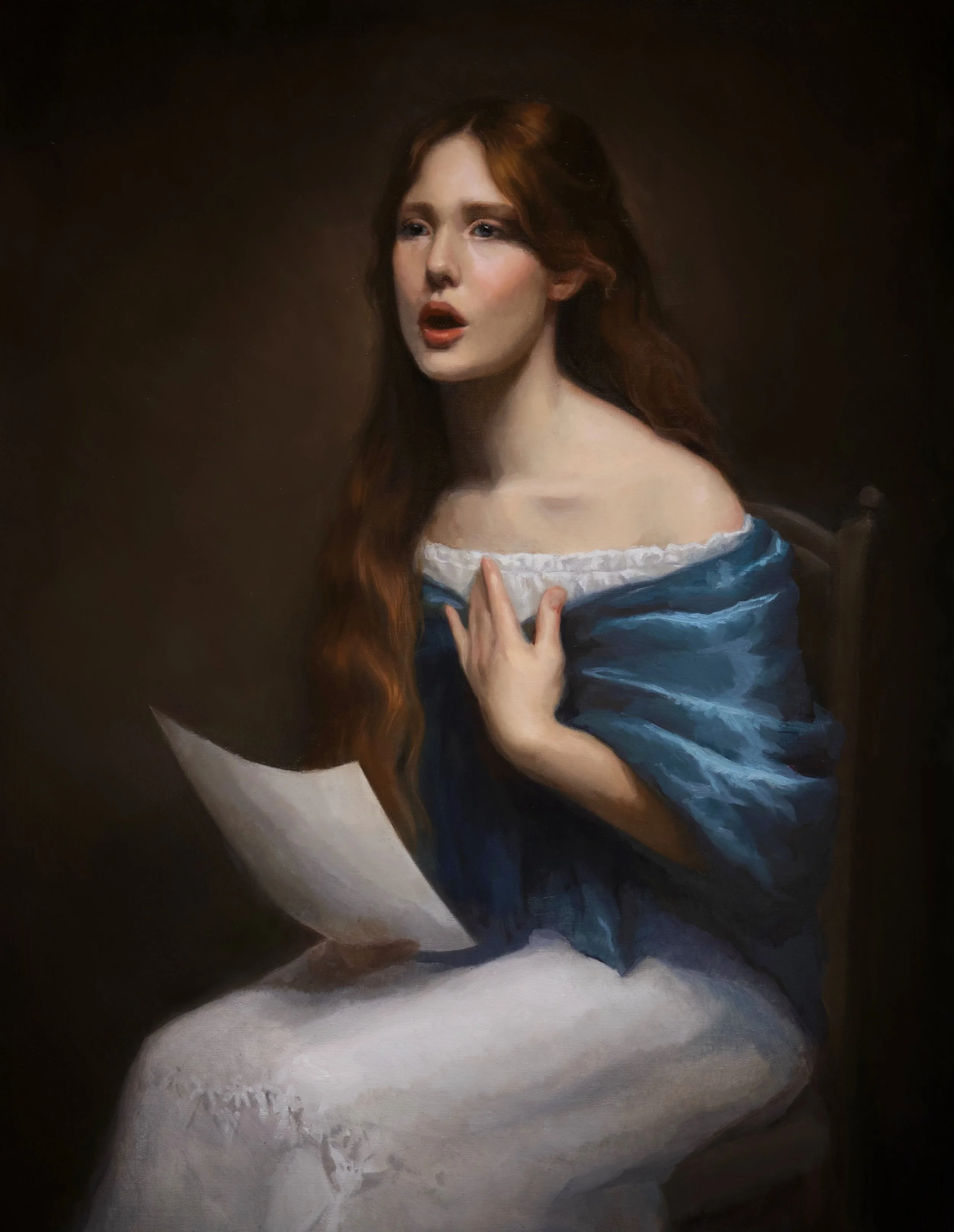 “The Singer”, 105x85cm, oil on linnen, 2024