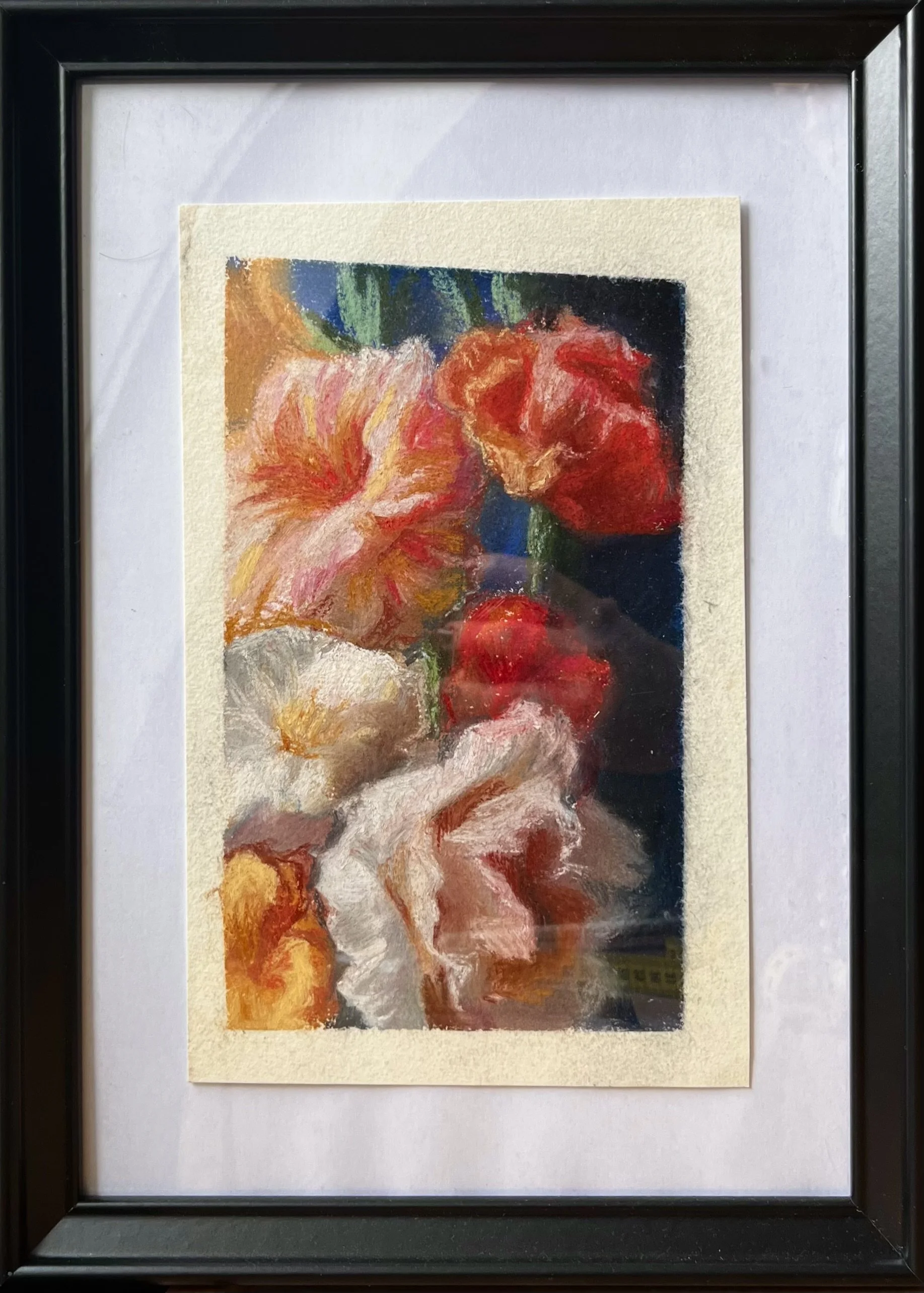 “Flowers”, 21x29,7, pastel on paper, 2026