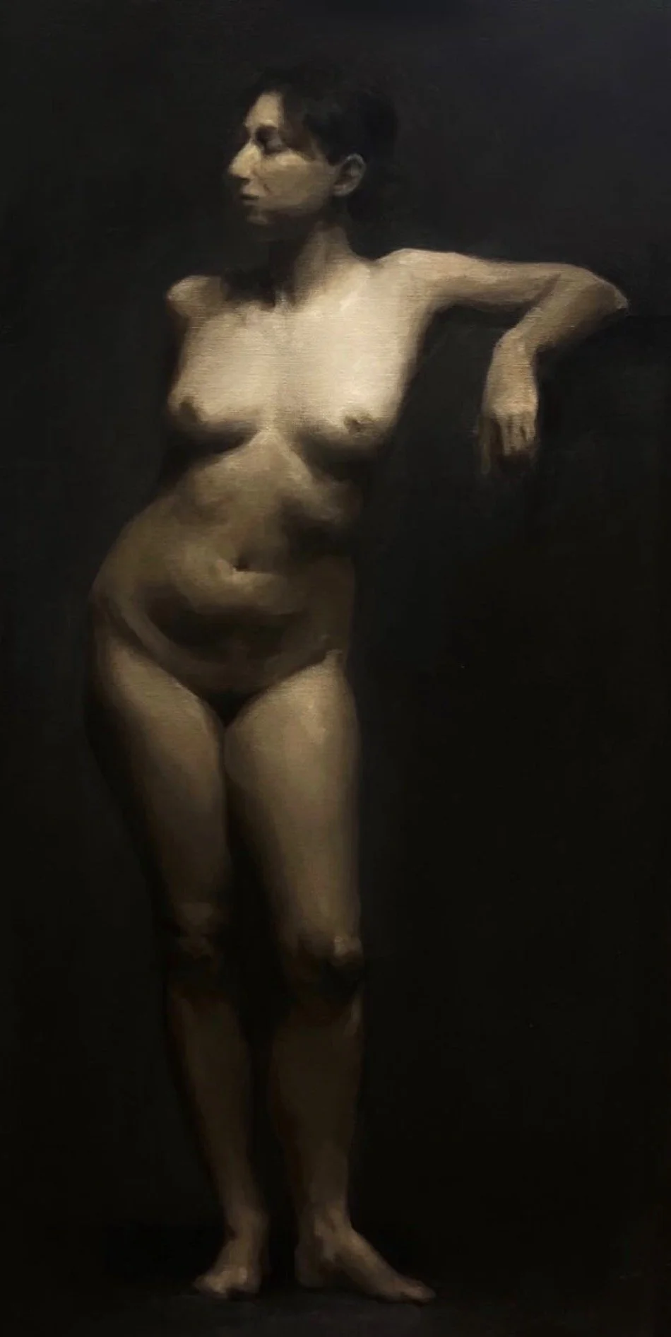 “Nude”, 90x45cm, oil on linnen, 2022 (framed)