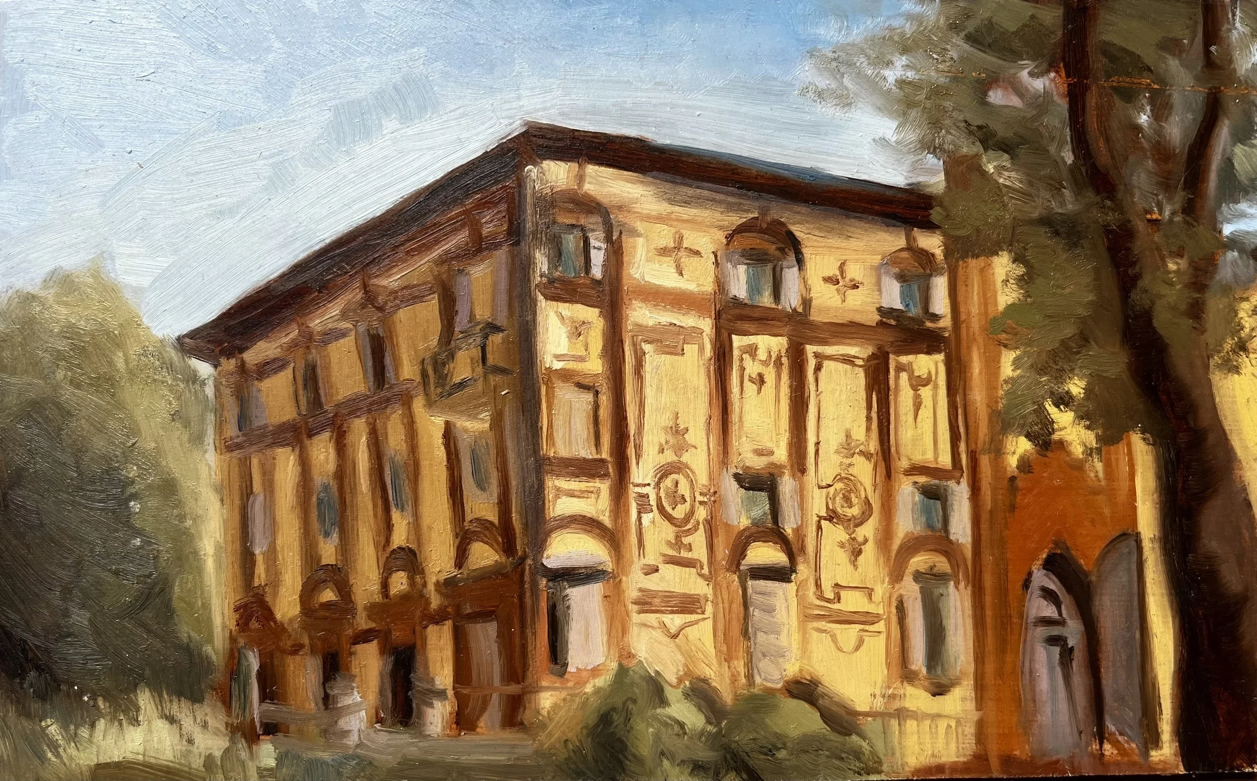 “Music academy Firenze”, 14,5x23cm, oil on panel, 2024