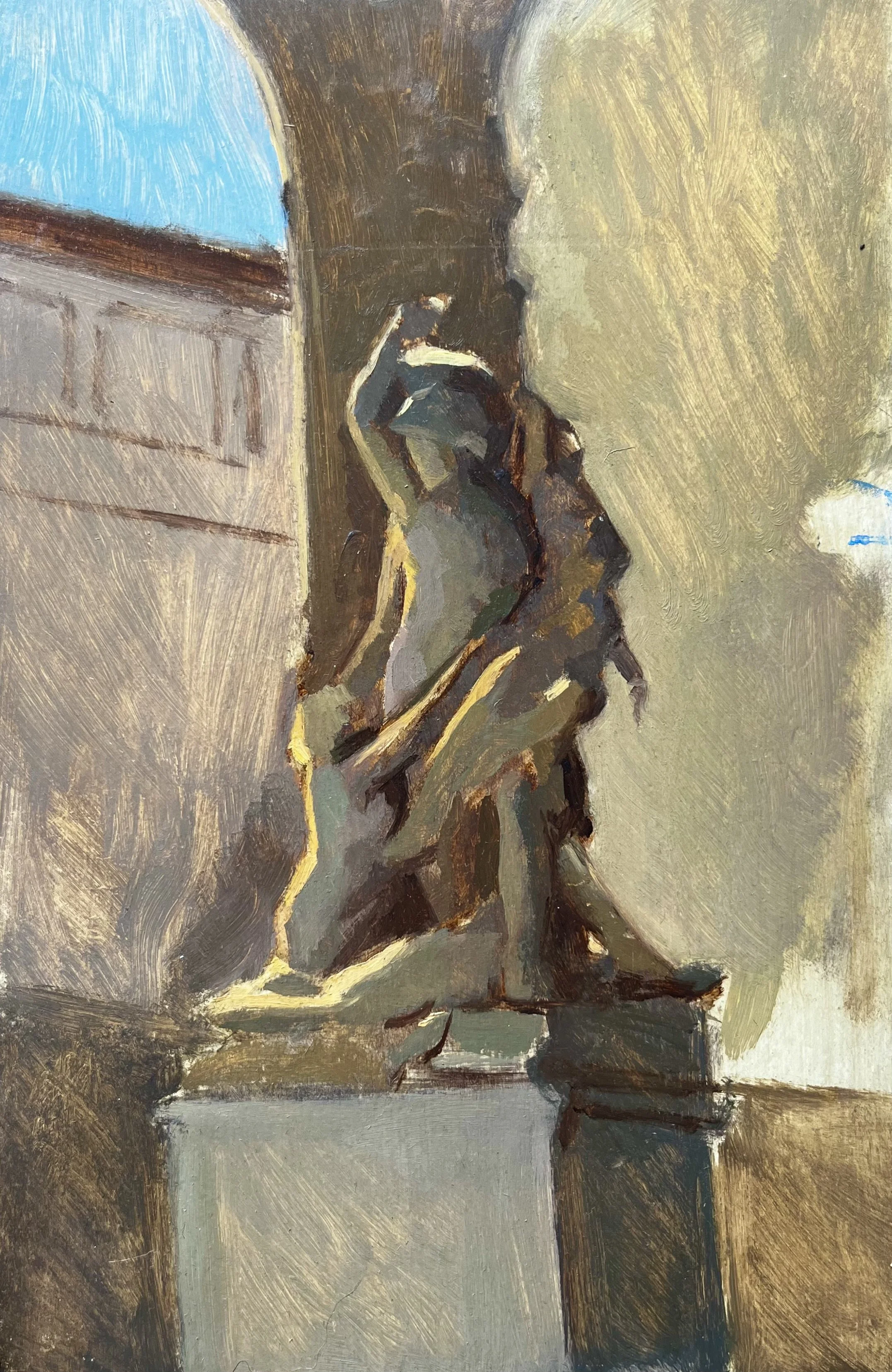 “Loggia dei lanzi”, 20x30cm, oil on panel, 2025