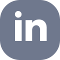 LinkedIn logo on a gray background