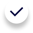 A checkmark inside a circle with a dark background.