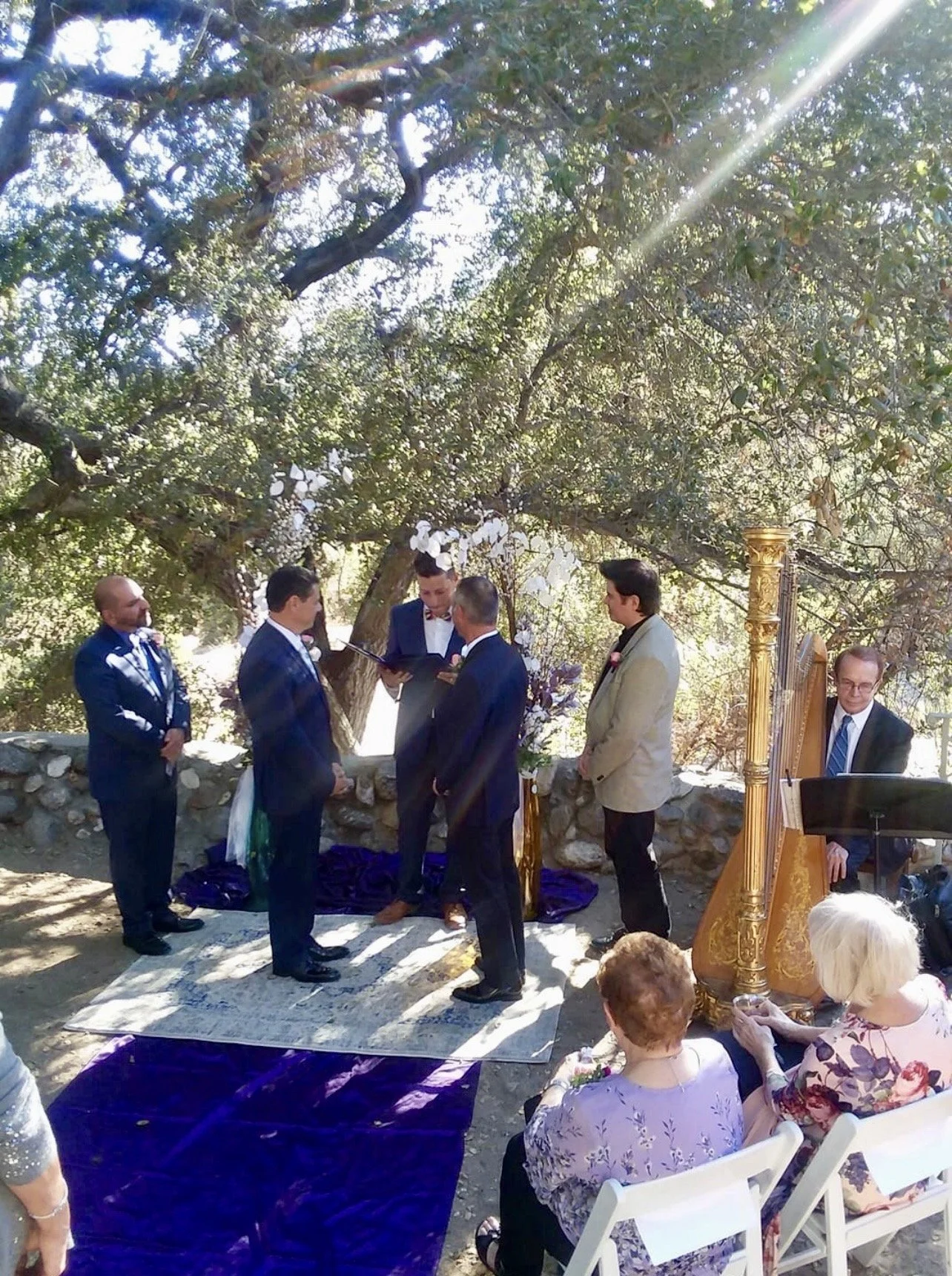 Wide Ceremony with harp