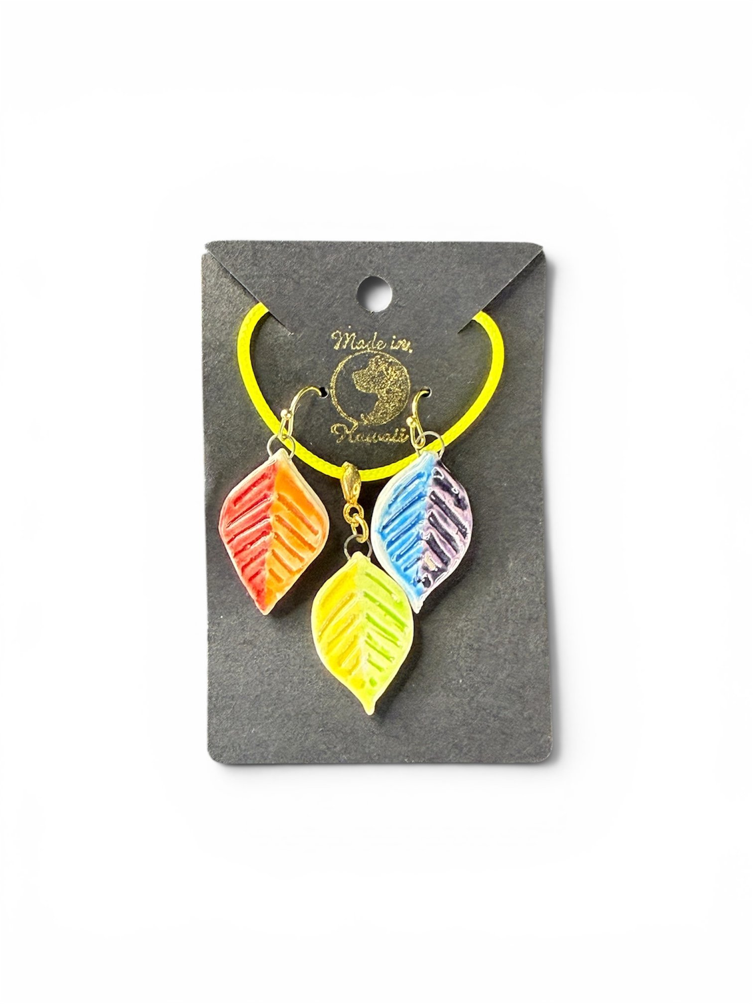 Rainbow Leaf Necklace