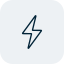 Lightning bolt symbol with a jagged edge