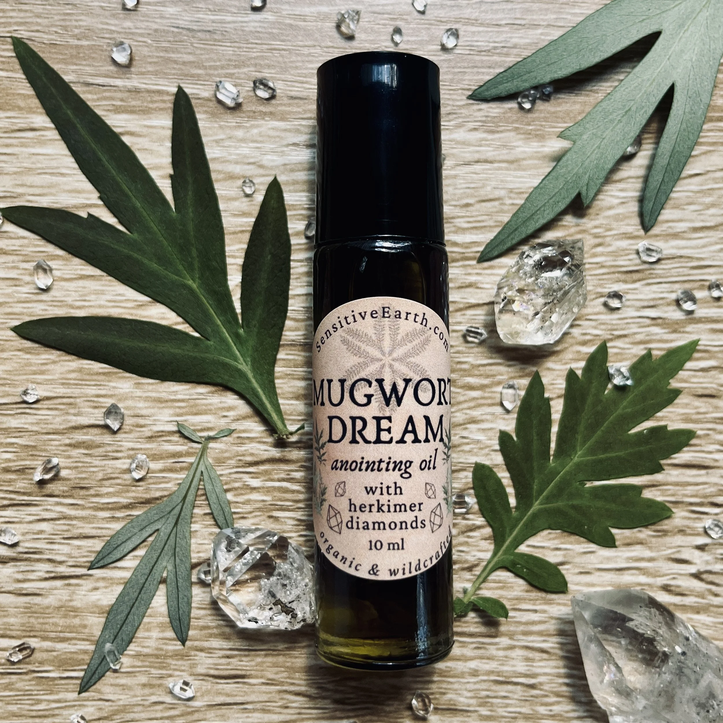 Mugwort Dream Oil, with Herkimer Diamonds