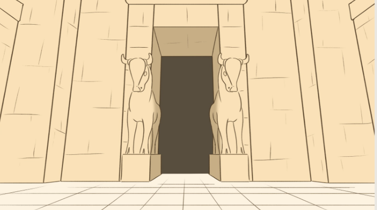 Persepolis Gate of All Nations sketch illustration