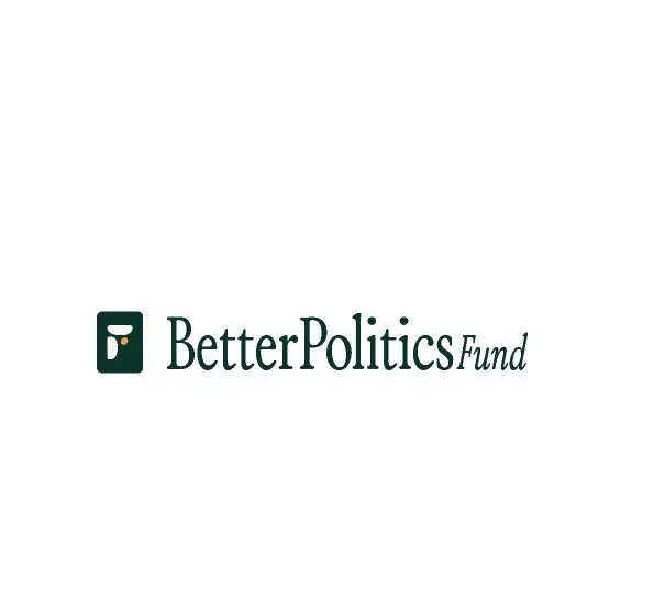 Logo der BetterPolitics Fund mit einem schwarzen Symbol und dem Namen in grüner Schrift.
