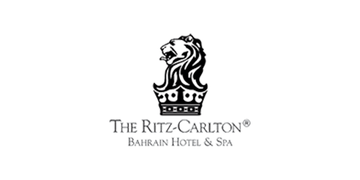 Logos for The Ritz-Carlton, a luxury hotel chain, with a lion's head crest above the hotel name.