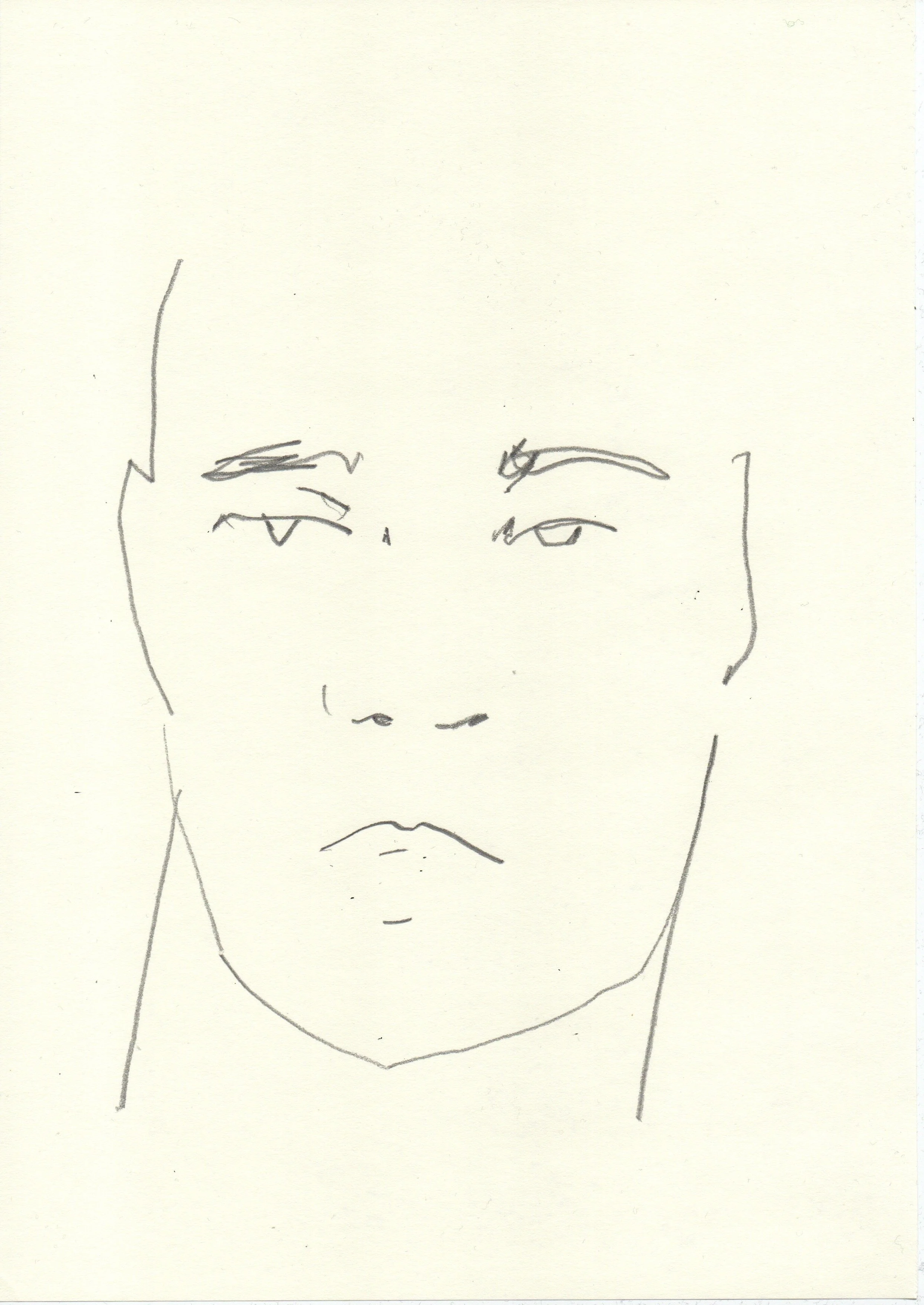 A simple line drawing of a person's face with one eye winking and the other open, with a neutral expression. Artwork by © 2026 Aura Delamotte Barrera, All rights reserved.