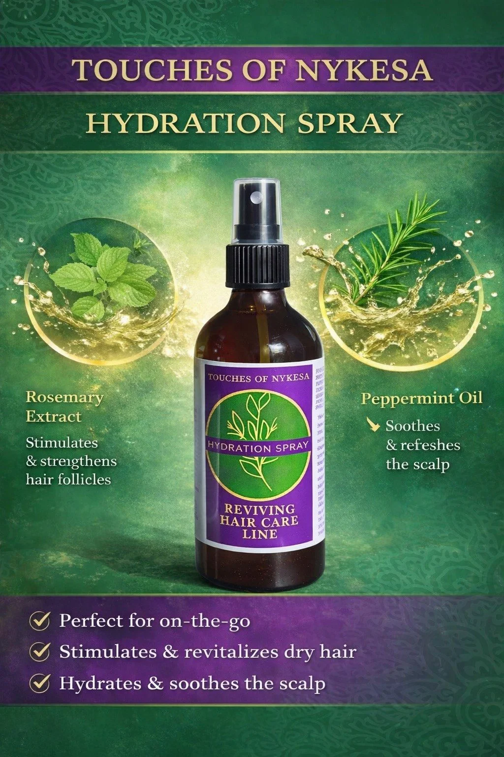 Touches of Nykesa Reviving Hydration Spray (8oz)