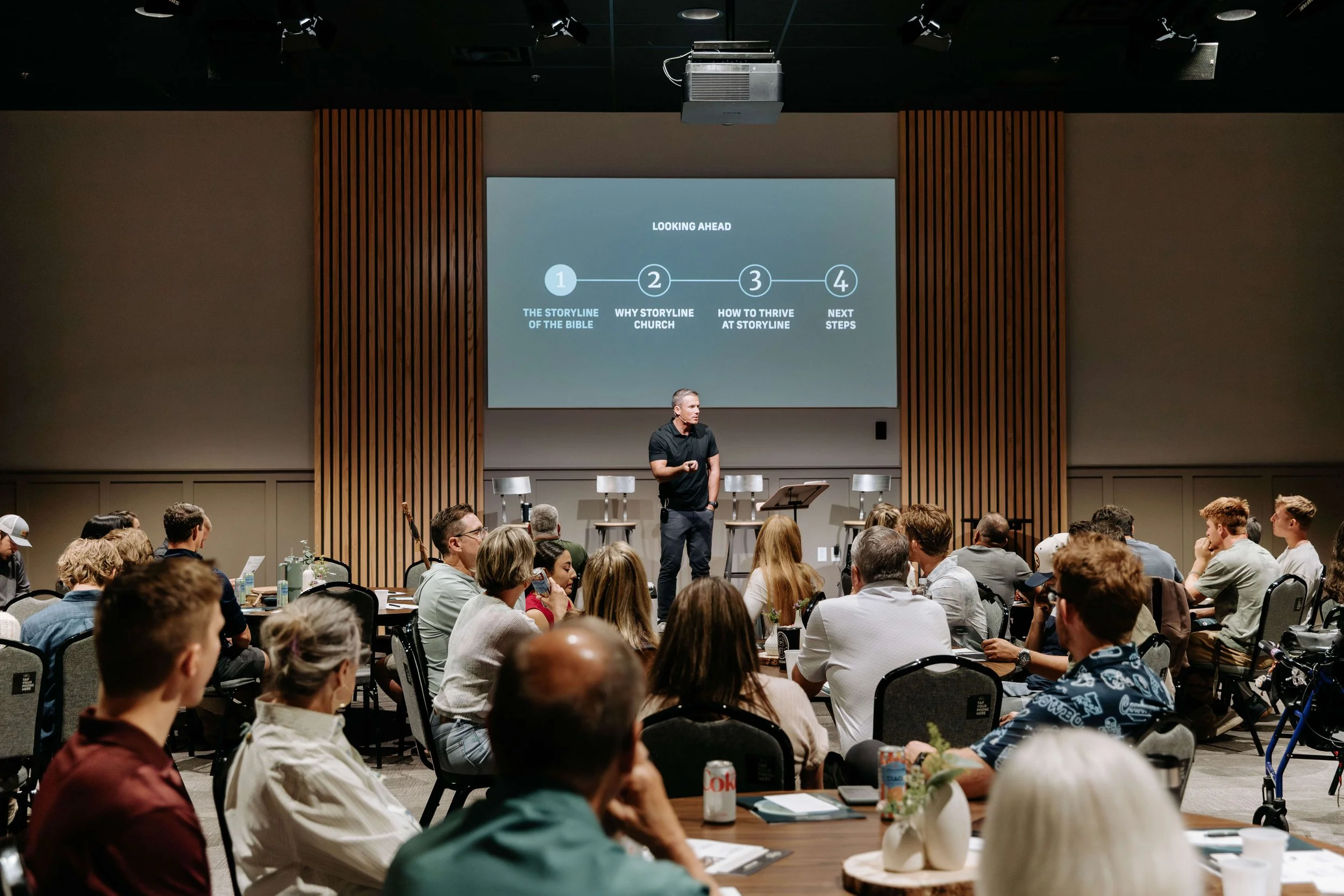 JT English teaching a membership class