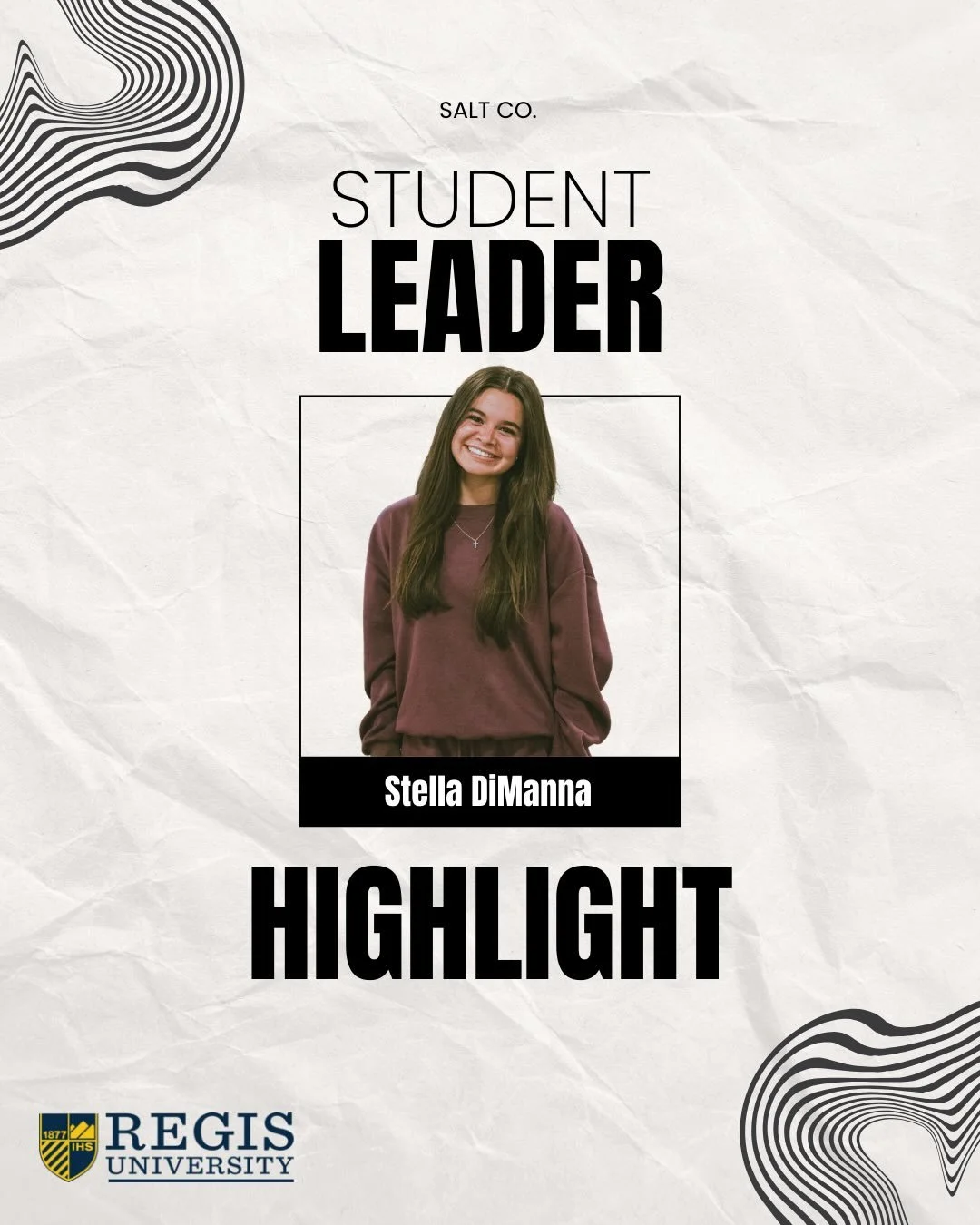 Wondering what Student Leadership is like at the Salt Company?

Meet Stella DiManna, leader at Regis University! 👋

Link in bio to apply ‼️