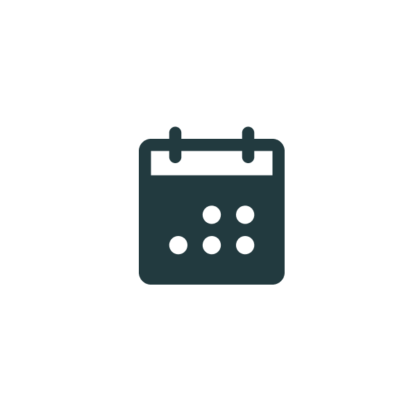 Icon of a calendar with dates.