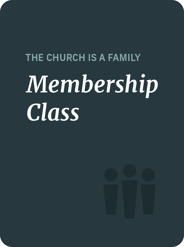 A quote saying 'The church is a family' over a light gray background with a faint Bible illustration.