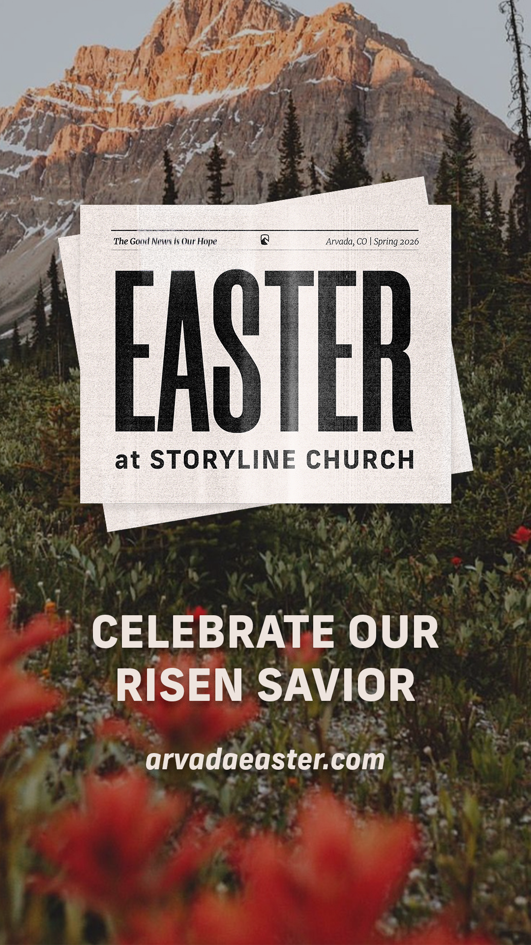 Invitation to a Christmas event at Skyline Church with dates and times, including December 23 and 24.