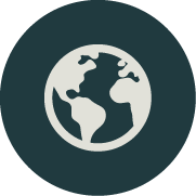 Icon of Earth globe showing the Americas.